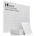 Self-Adhesive Brick-Pattern Acoustic Wall Panels, 12-Inch Tiles in 18 or 48-Piece Sets and Three Colors