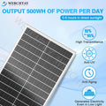 Single 100W Monocrystalline Solar Panel with 101 x 46 cm Frame and Attached PV Connector Cables