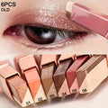 Dual-Color Eyeshadow Stick Set 6pcs Waterproof Smudge-Proof, Highly Pigmented Twist-Up Eye Shadow Pencil Kit