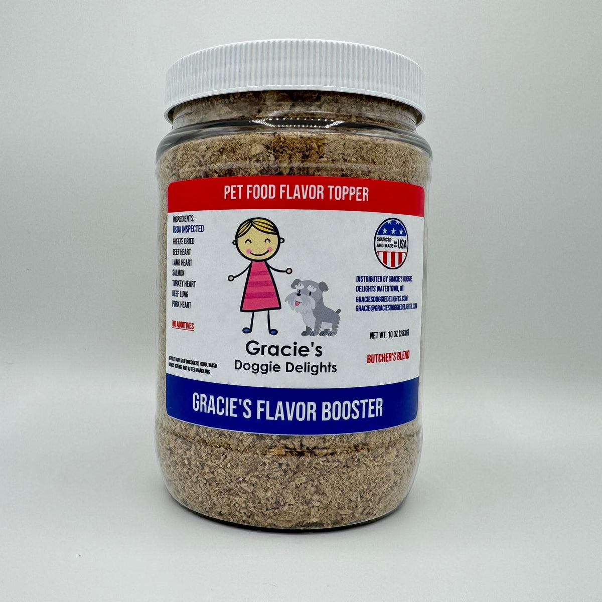 Freeze-Dried Pet Food Topper, Butcher's Blend 10oz Bulk Jar
