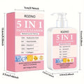 Brightening Face Wash 5-in-1 with Hyaluronic Acid Niacinamide Vitamin C Vitamin E & Collagen – Rich Foam Deep Cleansing Moisturizing Glow
