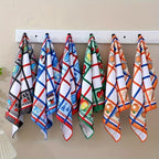 Six-Piece Printed Kitchen Towel Set, Approximately 60 x 40cm Each in Combination A or B Designs