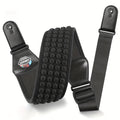 Black 3-Inch Padded Bass Guitar Strap with 45-55 Inch Adjustable Length, Raised Cushion Panel and Dual Retainers