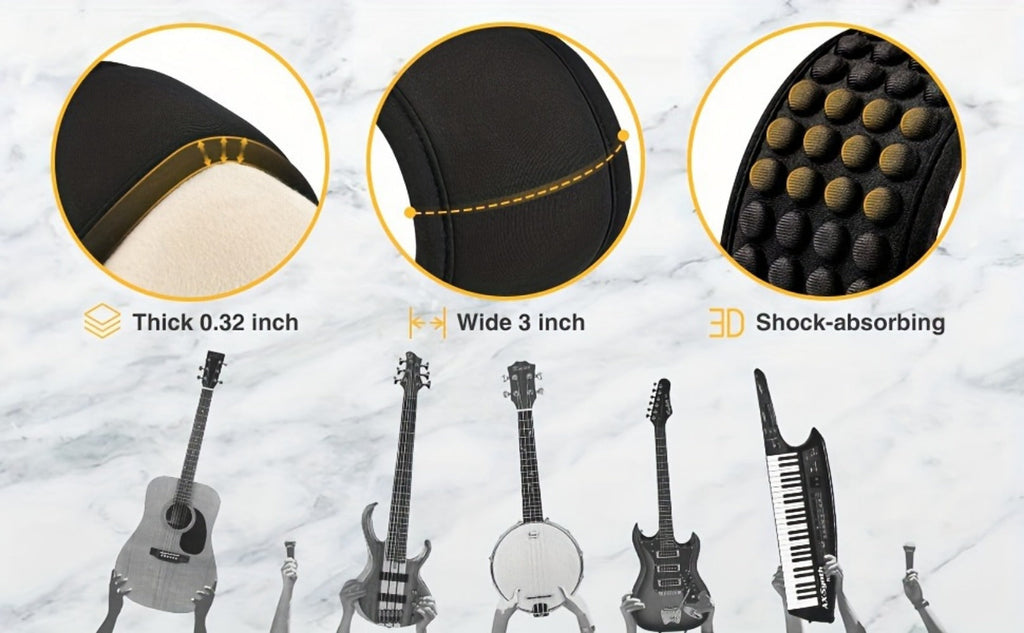 Adjustable Guitar Strap, Adjustable, 3 Inch, LGS-5, Inch, Wide for Supporting A Guitar detail image - detail view 9