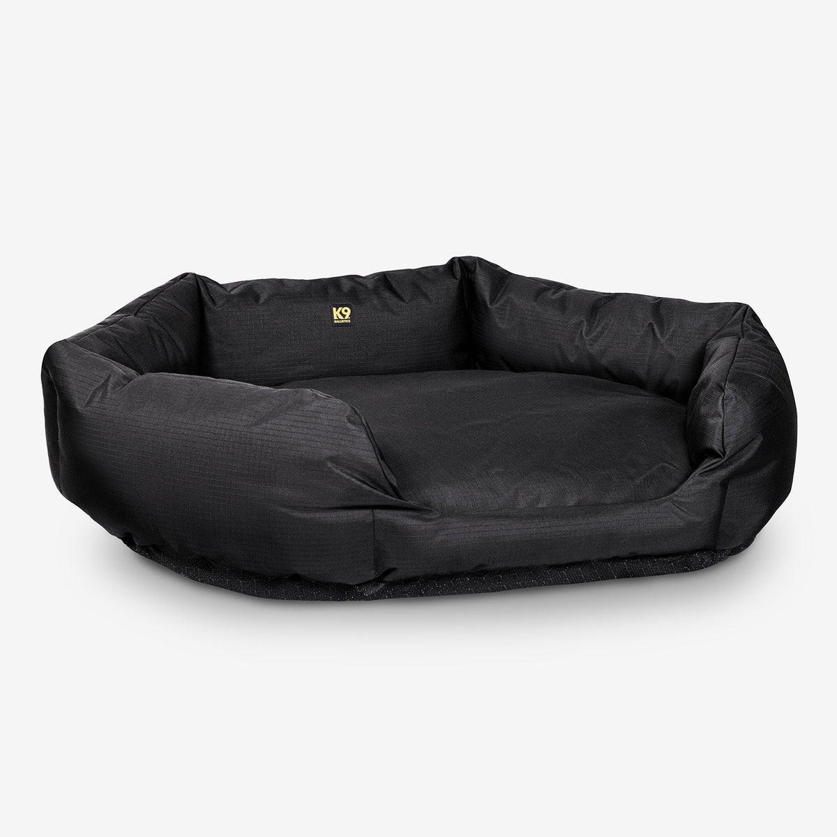 Ripstop Oval Bolster Dog Bed S / Obsidian Black