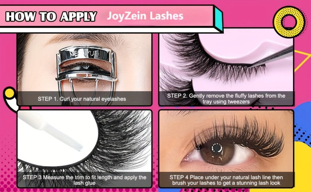 Cat-Eye False Eyelashes Bulk Bundle with Six Packs of 30 Pairs in Stacked Pink Storage Trays