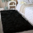 Rectangular Shaggy Area Rug with Four Color Labels and 24 x 35.8-Inch to 94.49 x 118.11-Inch Sizes