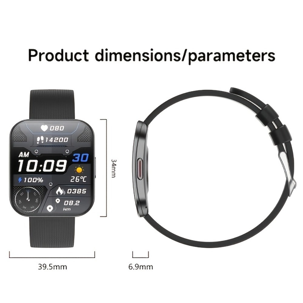 Smartwatch with 1.85-Inch Curved Touchscreen, Calling, Camera and Music Controls in Four Options