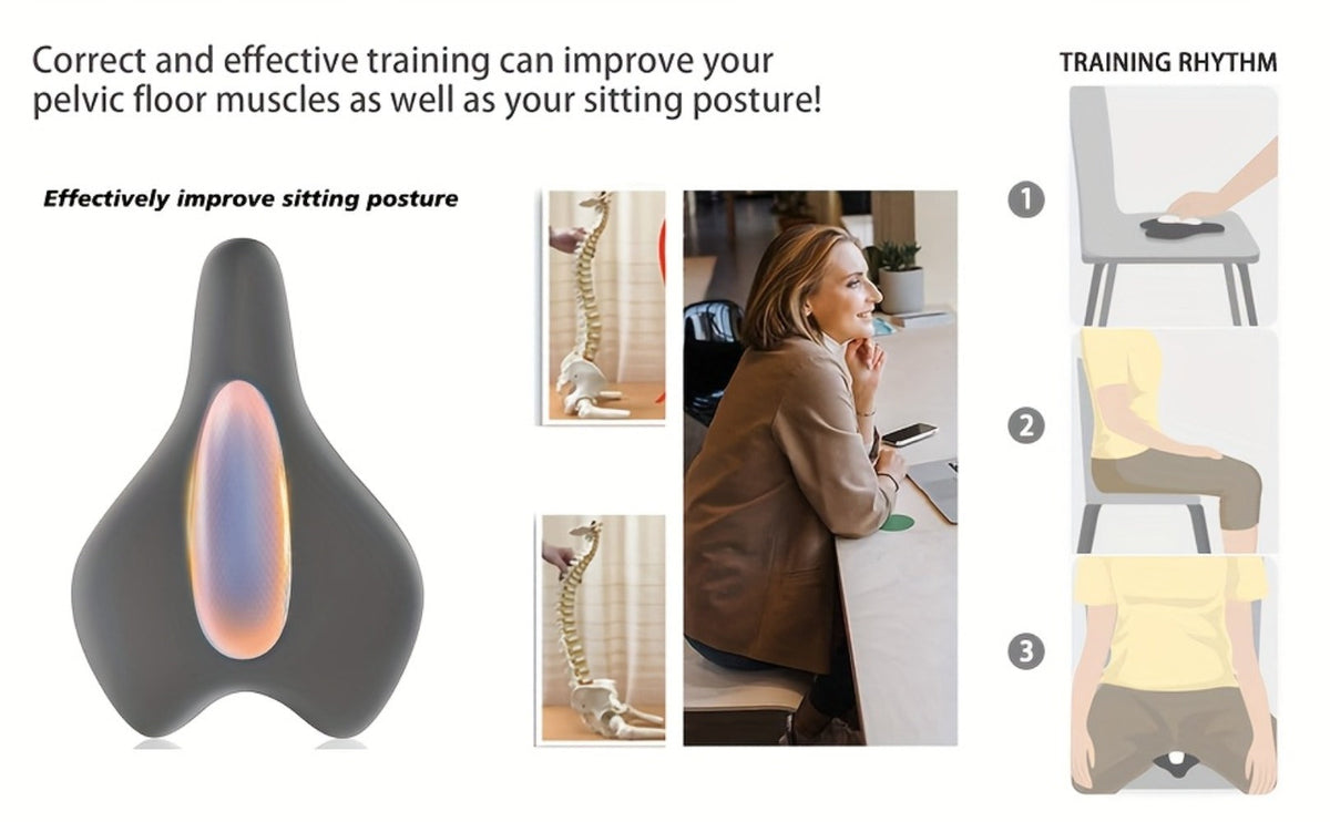 Kegel Trainer Pelvic Floor Exerciser, Electric EMS Cushion Massager for Women & Men, Pelvic Floor Rehabilitation Device