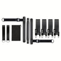 3-Section Pilates Bar Kit – 4 TPE Resistance Bands (40-50 lbs), 2 Ankle Straps & Storage Bag for Legs, Hips