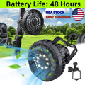 Portable Battery Golf Cart Fan with LED Lantern – 10400mAh Rechargeable, 48H Runtime, 360° Adjustable Head, 3-Speed Remote Control