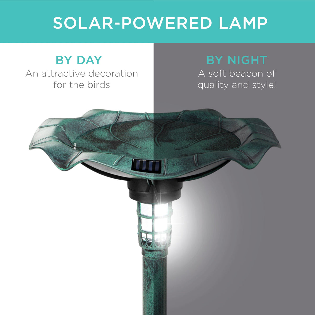 Solar Bird Bath with Planter product image 2