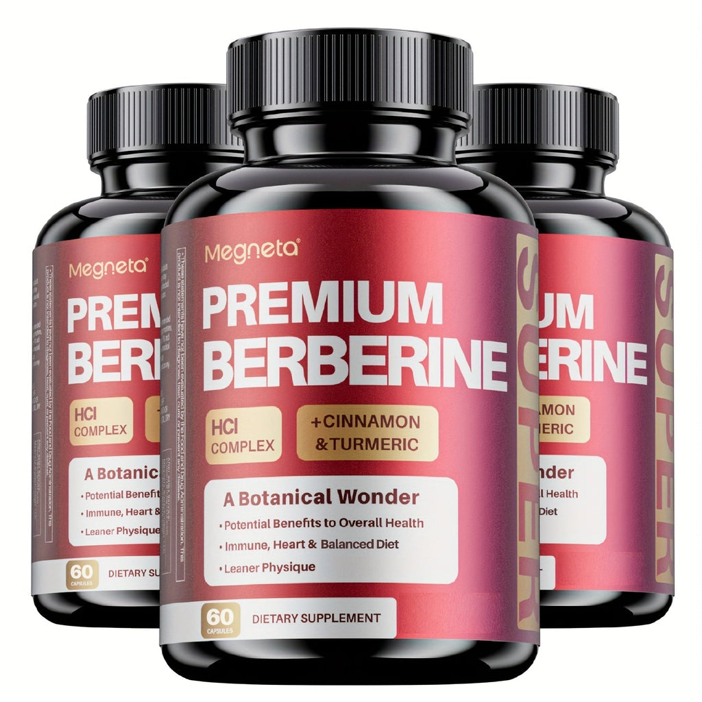 Berberine with Ceylon Cinnamon, Turmeric & Black Pepper, Premium Blood Sugar Support, Vascular Health & Digestive Wellness Capsules
