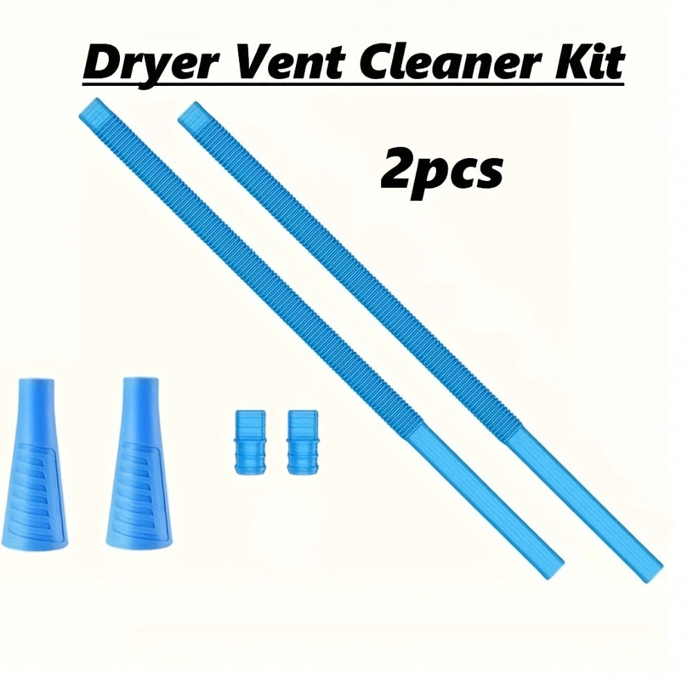 Dryer Vent Cleaner Kit 2pcs Vacuum Hose Attachment Replacement Parts Lint Trap Brush Flexible for Entryways, Bedrooms and Living Spaces