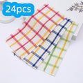 Kitchen Cleaning Cloths 24 Pack Soft Absorbent Reusable Dish Towels Square Dishcloths Durable Multi-Purpose Cleaning Rags for Home Kitchen