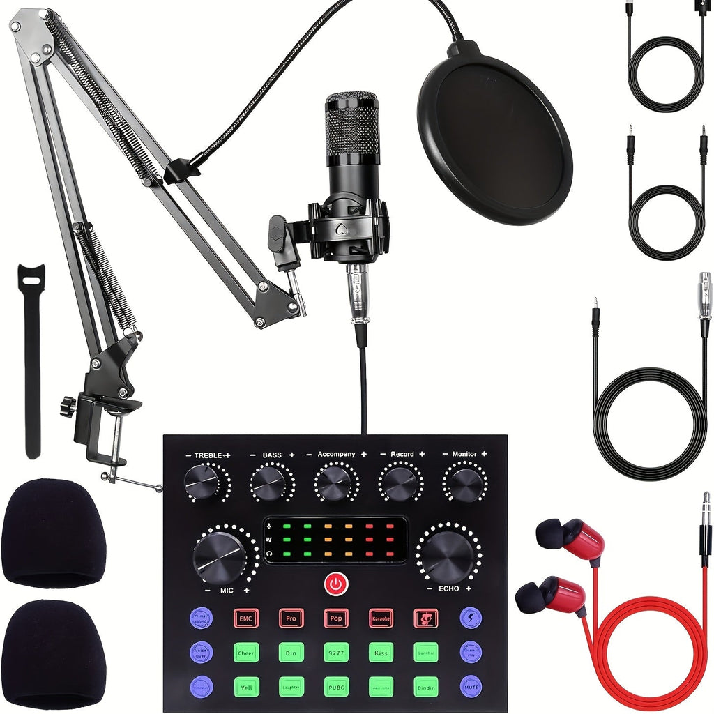 Audio Mixer, Portable, Condenser, Recording, Kit for Live Sound