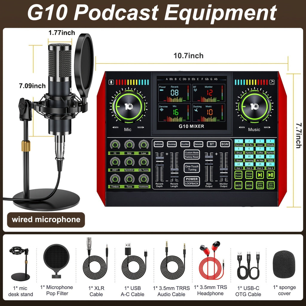 Audio Mixer shown in the G10-p15(Disc bracket set) option