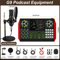 G9 and G10 Podcast Audio Mixer Console with RGB Accents, USB-C and 3.5mm Connections and Five Package Options