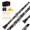B-Flat Clarinet, 17 Keys, 10pcs, Glarry, Keys, Set for Lessons and Practice