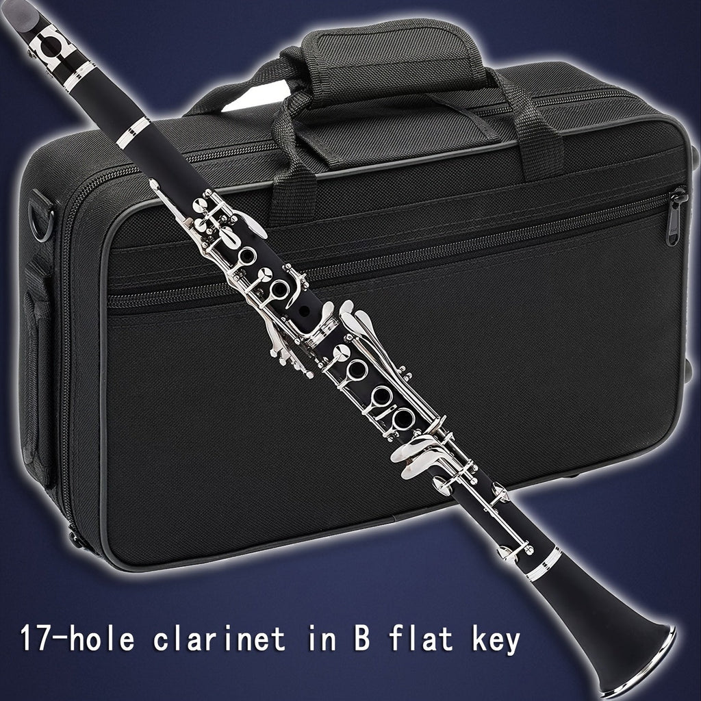 B-Flat Clarinet, HOGSN, 17-Key, Black for Lessons and Practice