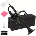 B-Flat Trumpet, 8.7 Cm, 50 Cm, Black, Nickel, Plating for School Band
