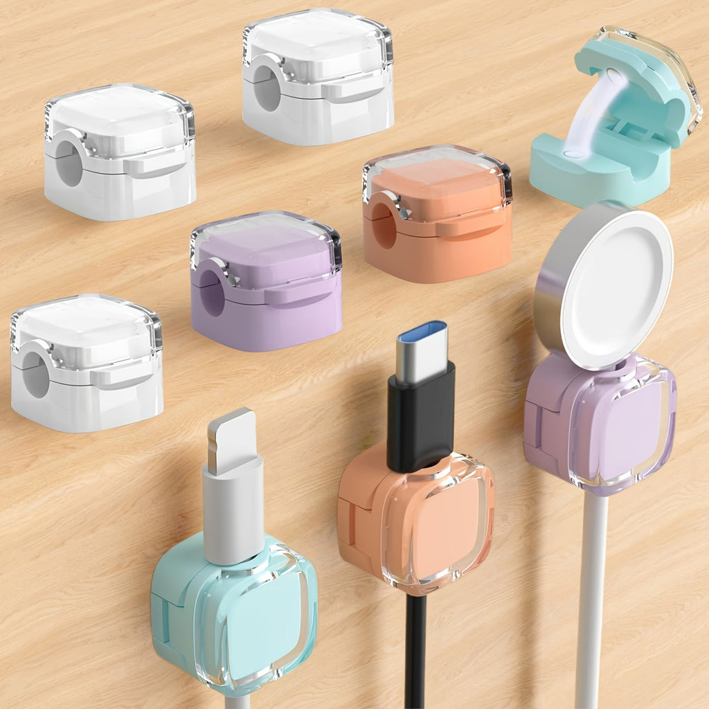 Silicone Cable Clips Self-Adhesive 16 Pcs – Reusable Cable Organizer & Wire Management for Desk, Car & Office, Universal Data Cable Holder