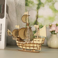 3D Wooden Model Kit Ocean Sailboat – DIY Assembly Puzzle for Adults & Teens, Handcrafted Sailing Ship Brain Teaser