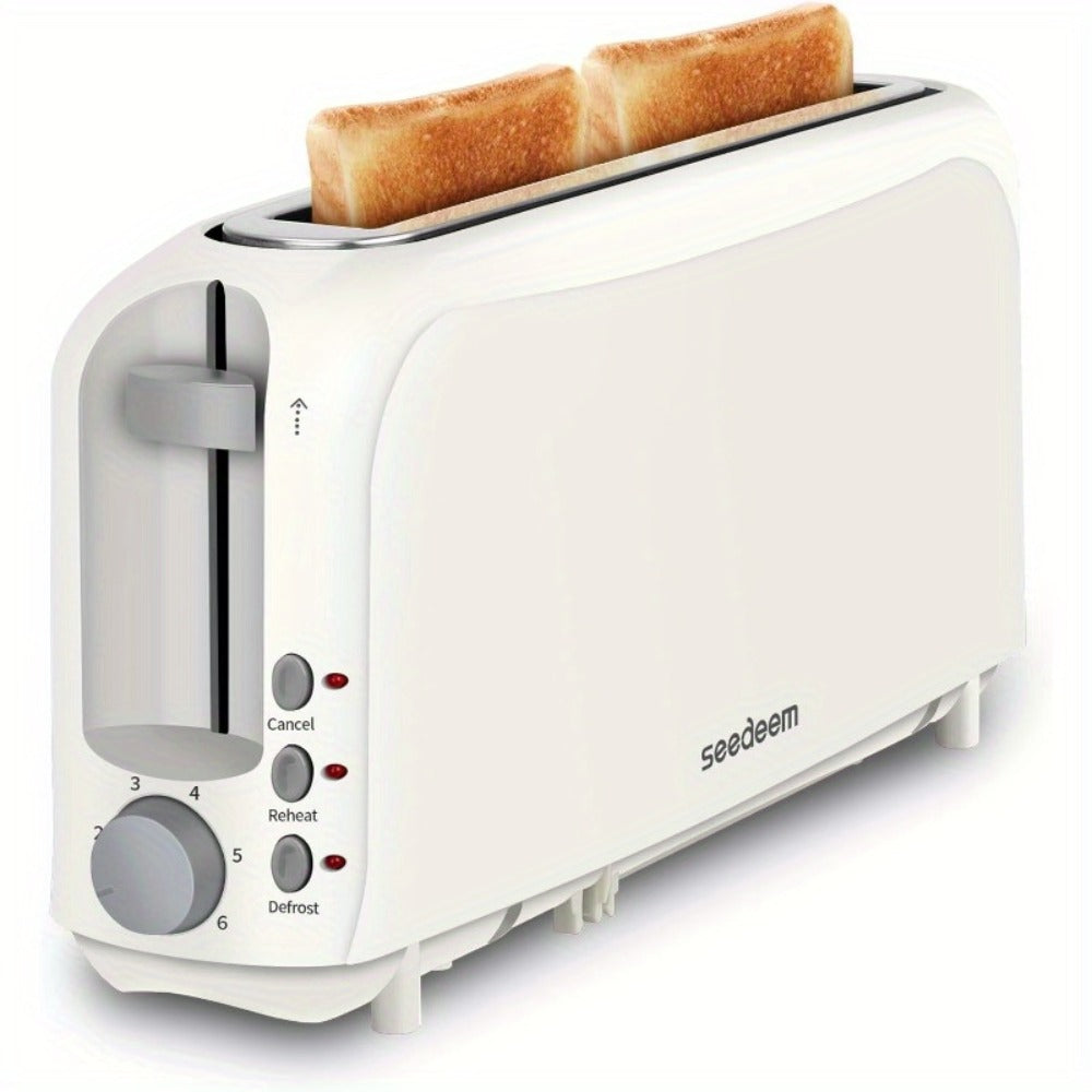 750W Slim Two-Slice Toaster with Six Shade Settings, Reheat, Defrost, Crumb Tray and Six Color Options