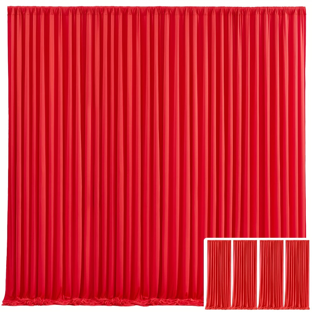 Backdrop Curtains 4 Pack 59x118 Inch, Wrinkle-Resistant Non-Transparent Party Decoration Fabric with Pole Pocket