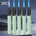 1300°F Torch Lighter 5pcs Blue Flame Windproof Refillable with Safety Lock - Jet Flame for Candles