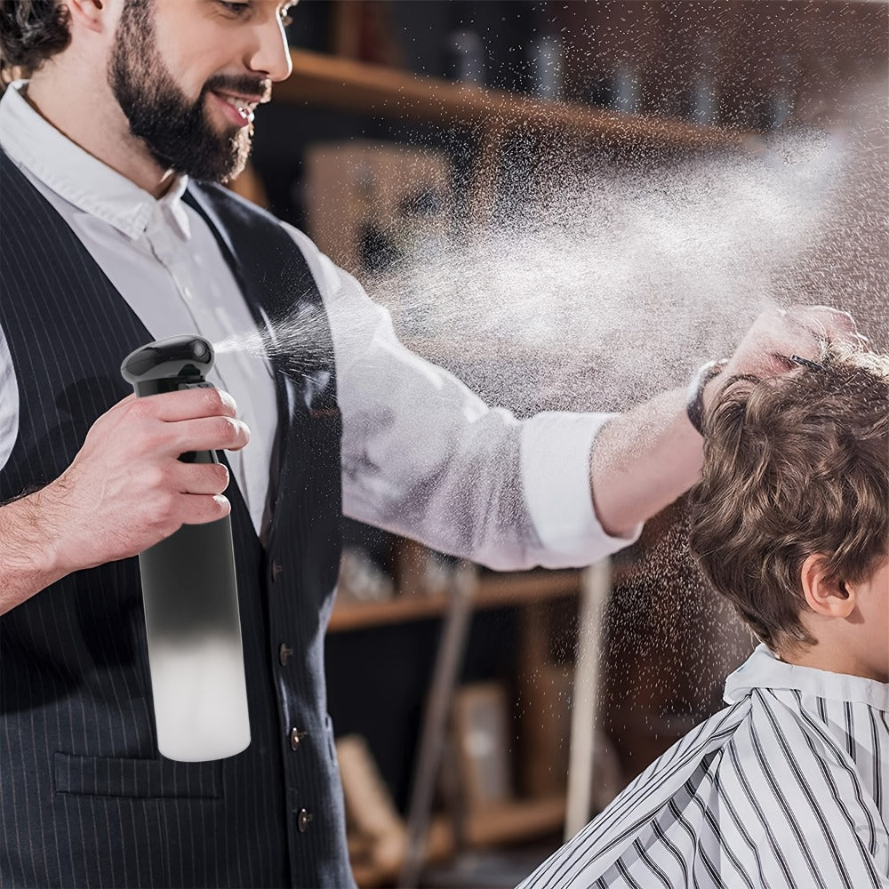 Fine Mist Spray Bottle 300ml Frosted Anti-Slip BPA Free Barber Hair Spray Water Bottle for Curly Hair Styling Salon Skincare Plant Misting