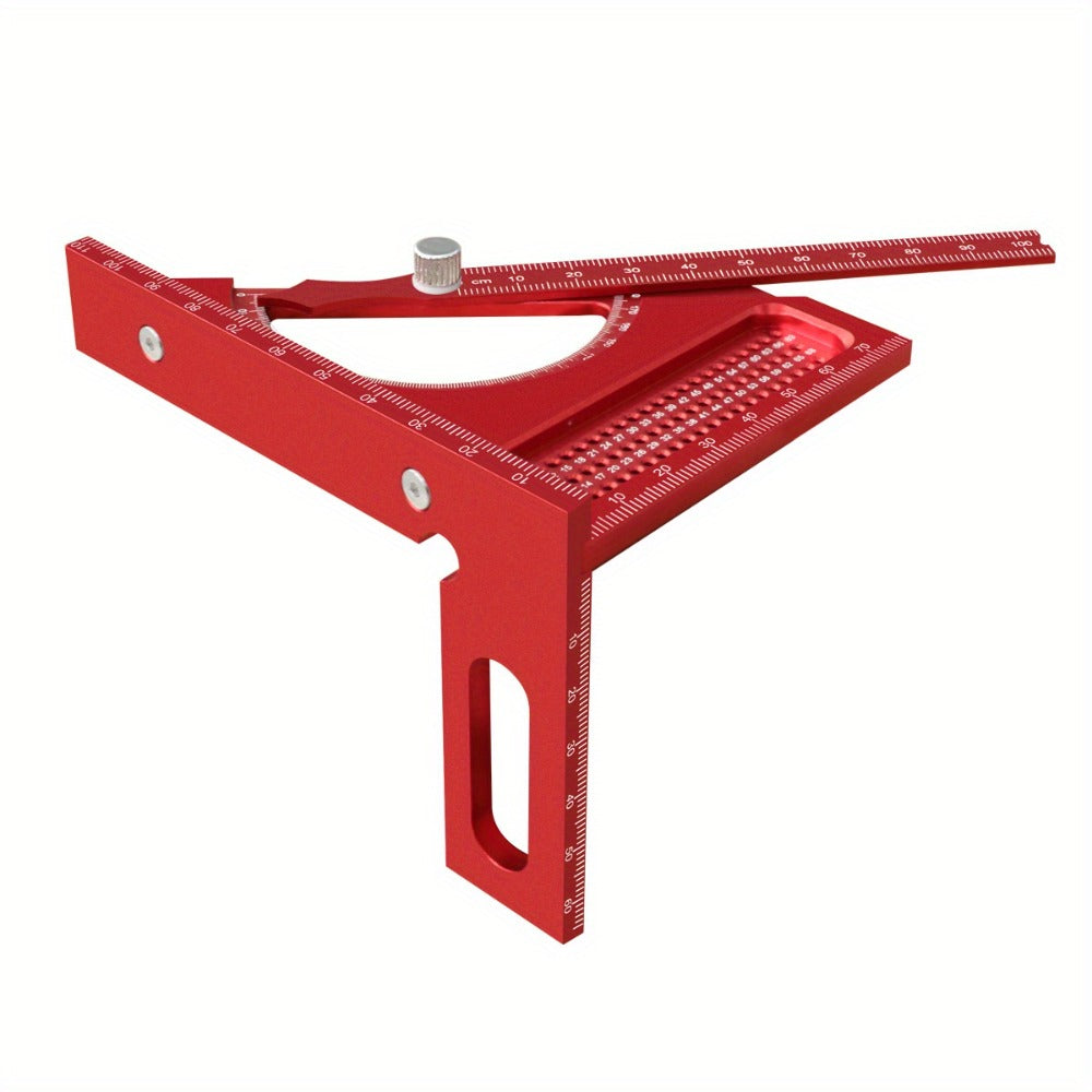 Adjustable 3D Carpentry Square Set 180° Rotating Aluminum Alloy Triangle Ruler T-Square for Entryways, Bedrooms and Living Spaces