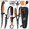 Fishing Knife Set 106PCS – Bait Knife, Luya Tongs, Knife Sharpener, Fishing Line Clippers & Anti-Loss Stretch Rope