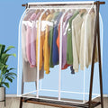 Clear Hanging Garment Bag PVC Zipper Dustproof Closet Organizer for Coats Suits Dresses for Entryways, Bedrooms and Living Spaces
