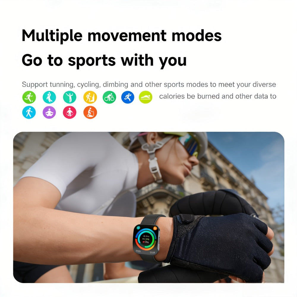 Smartwatch with 1.85-Inch Curved Touchscreen, Calling, Camera and Music Controls in Four Options