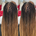Long Box-Braid Wig with Full Lace Cap in 26- or 38-Inch Lengths and Four Lettered Color Options