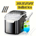 Nugget Ice Maker Countertop Pebble Ice Machine Per Day, Sonic Ice Bullet Ice Cube Options for Home Cooking, Dining and Outdoor Meals