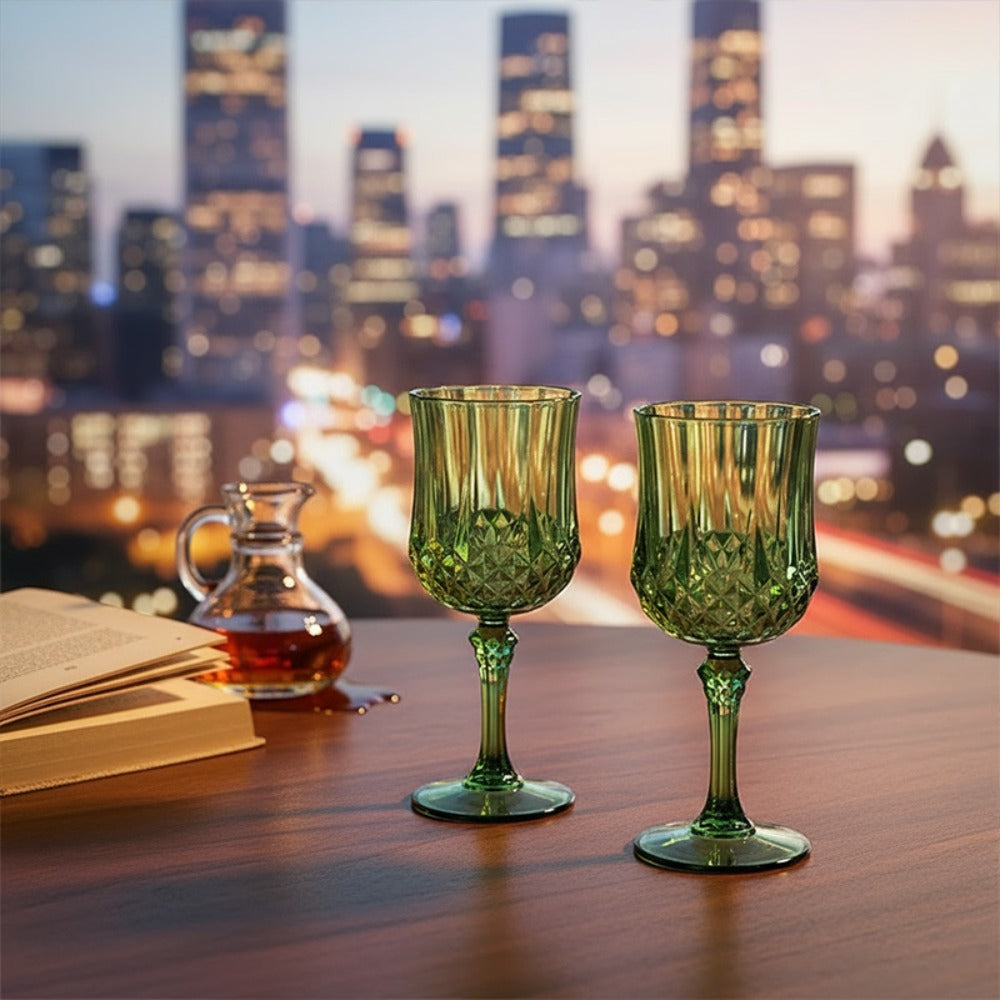 Plastic Crystal Champagne Goblets 48pcs Shatterproof Stackable 7oz Reusable Wine Glasses for Wedding Party Christmas Halloween Elegant