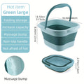 Foldable Foot Bath Tub Collapsible Foot Soak Basin 3.96 Gallon with Carry Handle Portable Pedicure Soaking Tub Space-Saving Easy Clean