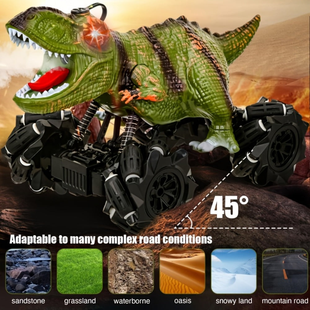 Monster Stunt RC Car with LED Lights Sound & Mist Spray – 360° Drift Remote Control Monster Truck, All-Terrain Indoor Outdoor Toy for Boys