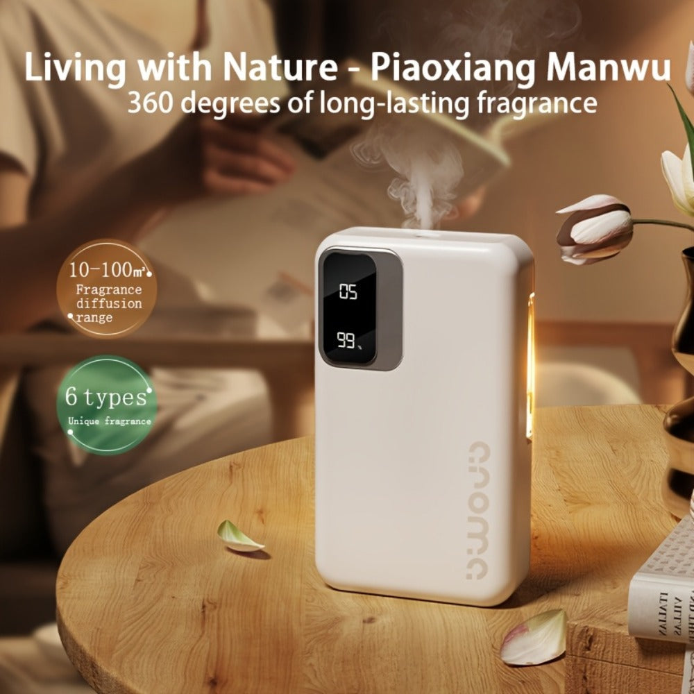 Aromatherapy Diffuser Smart Digital, 1800mAh 7-Speed Sonic Essential Oil Diffuser Humidifier with USB Charging