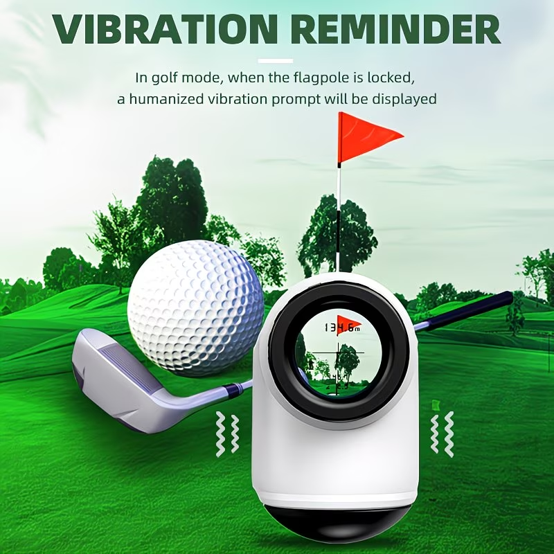 Golf Laser Rangefinder 1000 Yards with Touchscreen & English Voice – 6X Magnification, Slope Compensation, USB Rechargeable, Scanning Mode