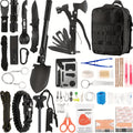 142-Piece Emergency Survival Kit with MOLLE System – Outdoor Gear Set with Axe, Folding Shovel, Knife & Lantern for Camping, Hiking
