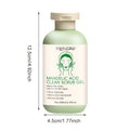Mandelic Acid Facial Exfoliating Gel in a 200ml Green Pump Bottle for Face and Body Rinse-Off Use
