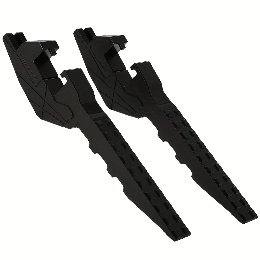 Motorcycle Foot Peg Extensions Adjustable 38-55mm – Universal Metal Footrest Passenger Pegs for Dirt Bike & Off-Road Vehicles, Black