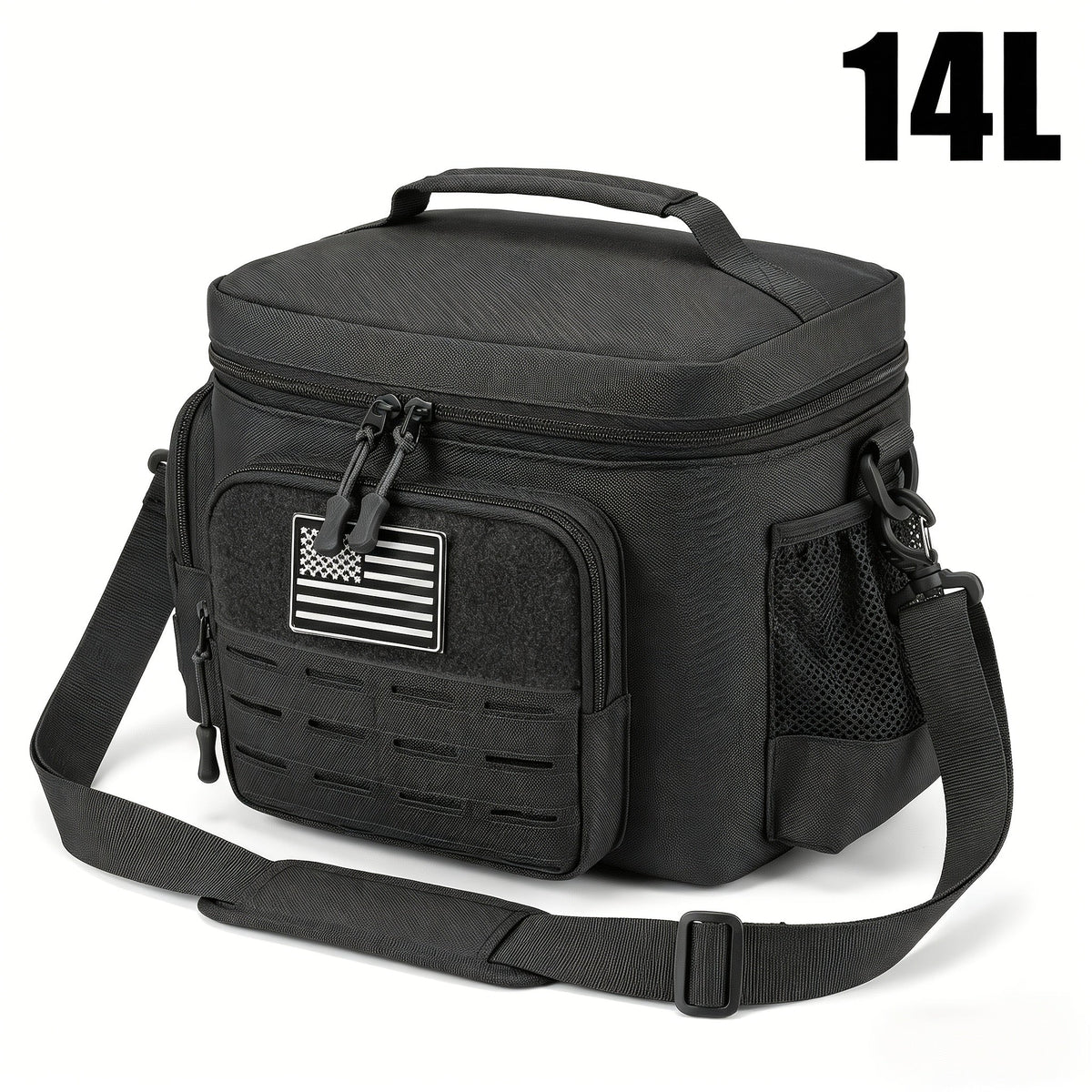 Tactical Insulated Cooler Lunch Box with MOLLE Webbing – Expandable & Leakproof, 3.7 Gal or 18L, for Hunting, Camping