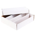 Four-Row Trading Card Storage Box with 1-Pack and 6-Pack Options, 15.8 × 13.3 × 3 Inch Pictured Size