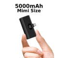 Power Bank 5000mAh Mini with Foldable USB-C Plug, 10W Listed Charging and Digital Display Pack