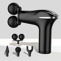 Handheld Massage Gun with Dual Heads, 3 Interchangeable Attachments for Full Body, Powerful Rechargeable Fascia Gun for Back