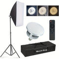Softbox Photography Lighting Kit 2-Pack MOUNTDOG 19.7x27.5 Inch Continuous Lighting System 85W 5700K E27 LED Bulbs with Remote for Portrait